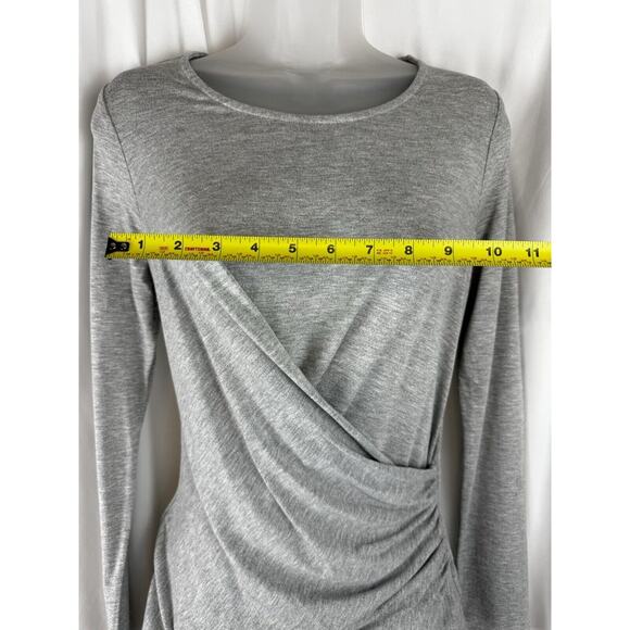 Ann Taylor Ruching Long Sleeves Blouse, Gray, Sz: S, 57-19 - Picture 4 of 15
